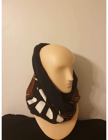 Snood en bogolan marron Comparez plus de prix