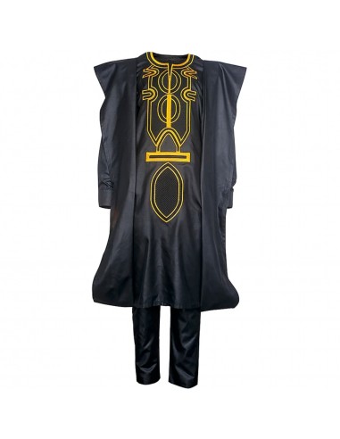 Boubou Africain Homme Noir de la marque