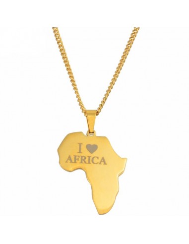 Collier Africain Forme Continent une grave pollution 