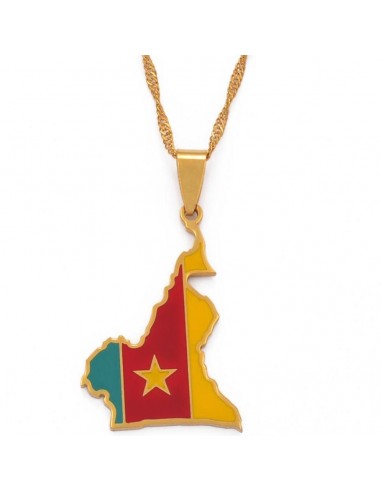 Collier Africain Carte Cameroun acheter