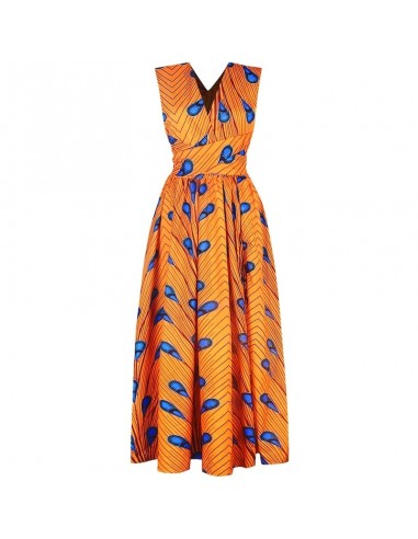 Robe Africaine Longue en Pagne la livraison gratuite