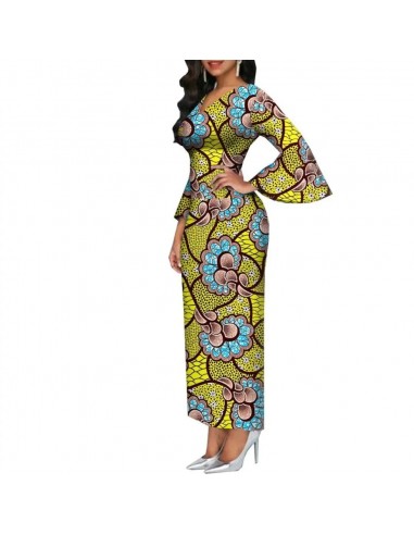 Robe Africaine Pagne Fleurs Livraison rapide