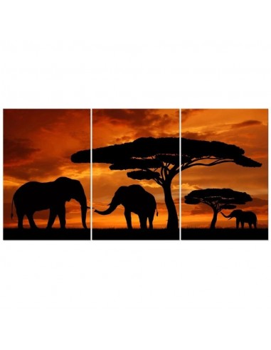 Tableau Africain Coucher de Soleil Savane 50-70% off 