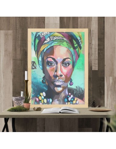 Tableau Femme Africaine Multicolore en ligne des produits 