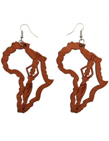 Boucles D'Oreilles En Bois Afrique pour bénéficier 