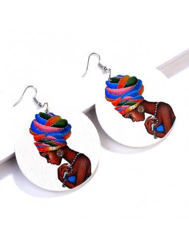 Boucles D'Oreilles Africaines Colorées Amélioration de cerveau avec