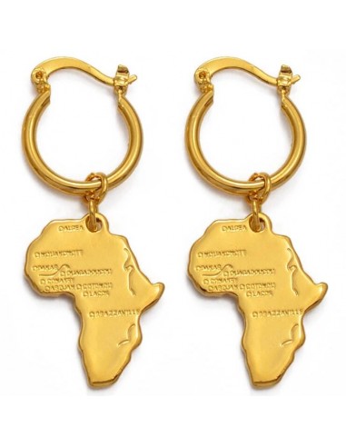 Boucles D'Oreilles Carte Afrique l'achat 