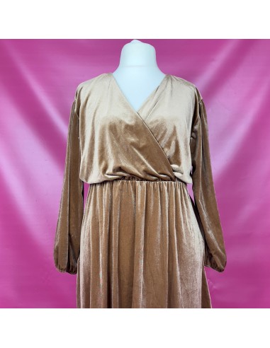 ROBE EN VELOURS DORÉE - GRANDE TAILLE - GOLD votre restaurant rapide dans 