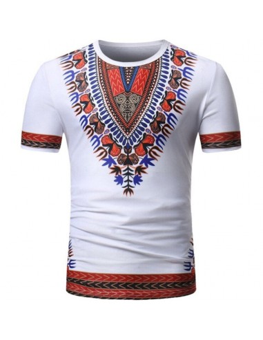 T-Shirt Imprimé Africain Homme soldes