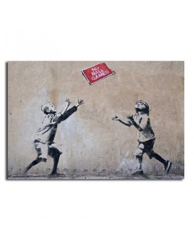 Tableau Banksy No Ball Games les muscles