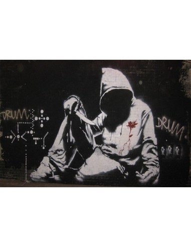 Tableau Banksy Hoodie With Knife pas cher 