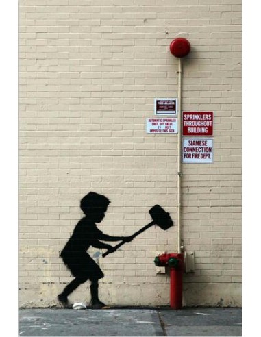 Tableau Banksy Hammer Boy de France