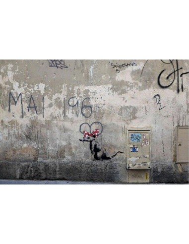 Tableau Banksy Souris Paris français