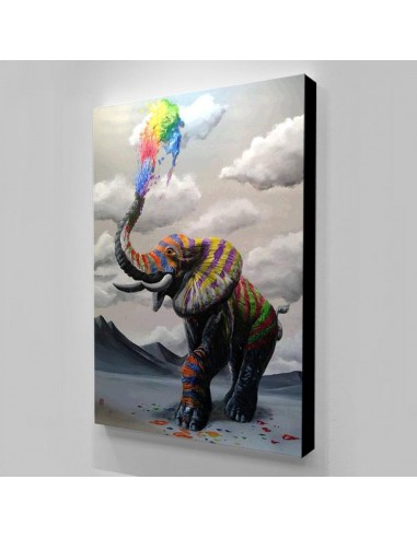 Tableau Éléphant Coloré Livraison rapide