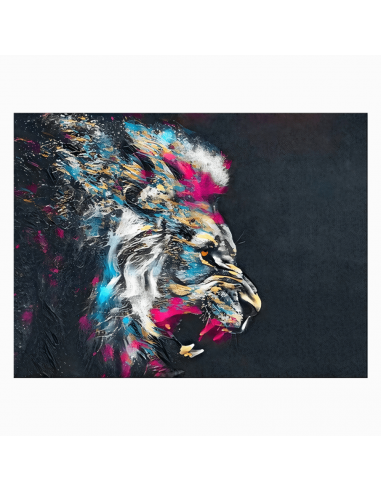 Tableau Lion Coloré pas chere