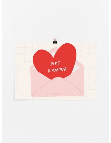 La mini'affiche Ivre d'amour. acheter