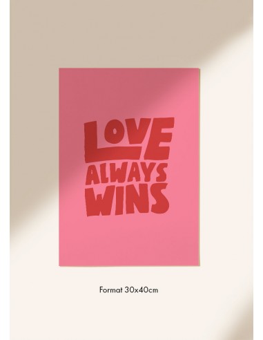 Love always wins rembourrage situé sous